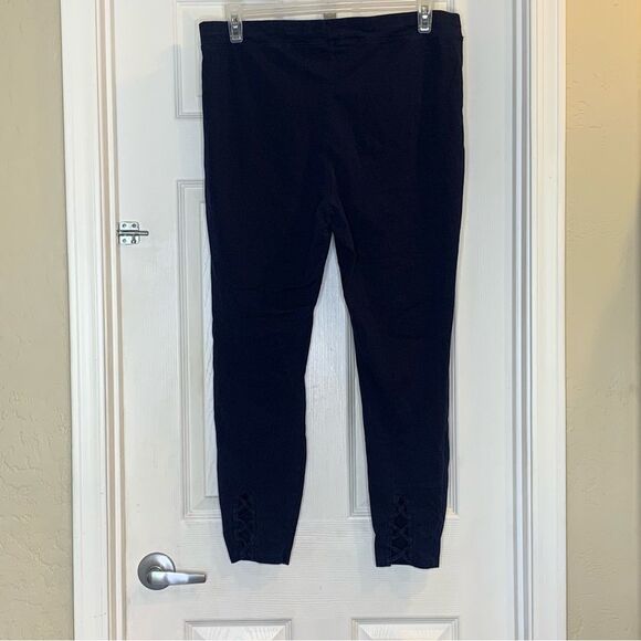 Dress Barn Sunday Navy Cropped Leggings Size XL - Picture 2 of 8